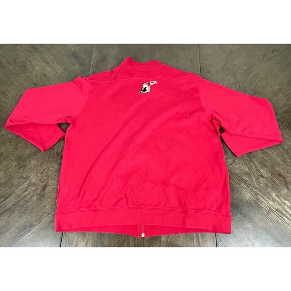 Vintage 90's Bechamel Zip Up Light Jacket Aerobic Cats Women's Medium Cotton - Picture 9 of 11